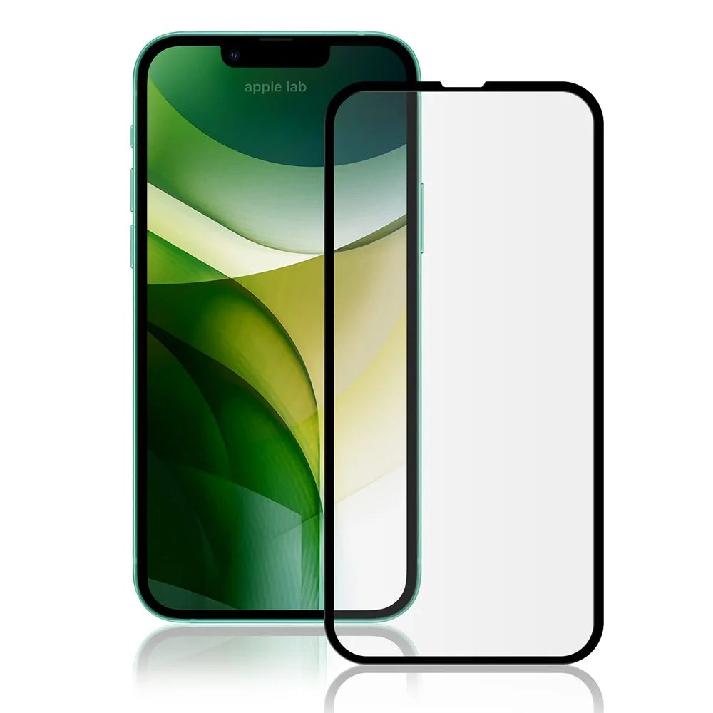 AMORUS Silk Printing High Definition Full Glue Tempered Glass Film Full Screen Covering Protector for iPhone 13 Pro Max / 14 Plus - Black - 1
