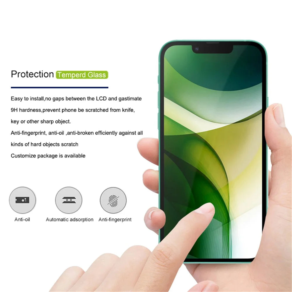 MOCOLO for iPhone 13 / 13 Pro / 14 Cold Carving 3D Curved Tempered Glass Film Full Size Full Glue HD Clear Screen Protector - 2