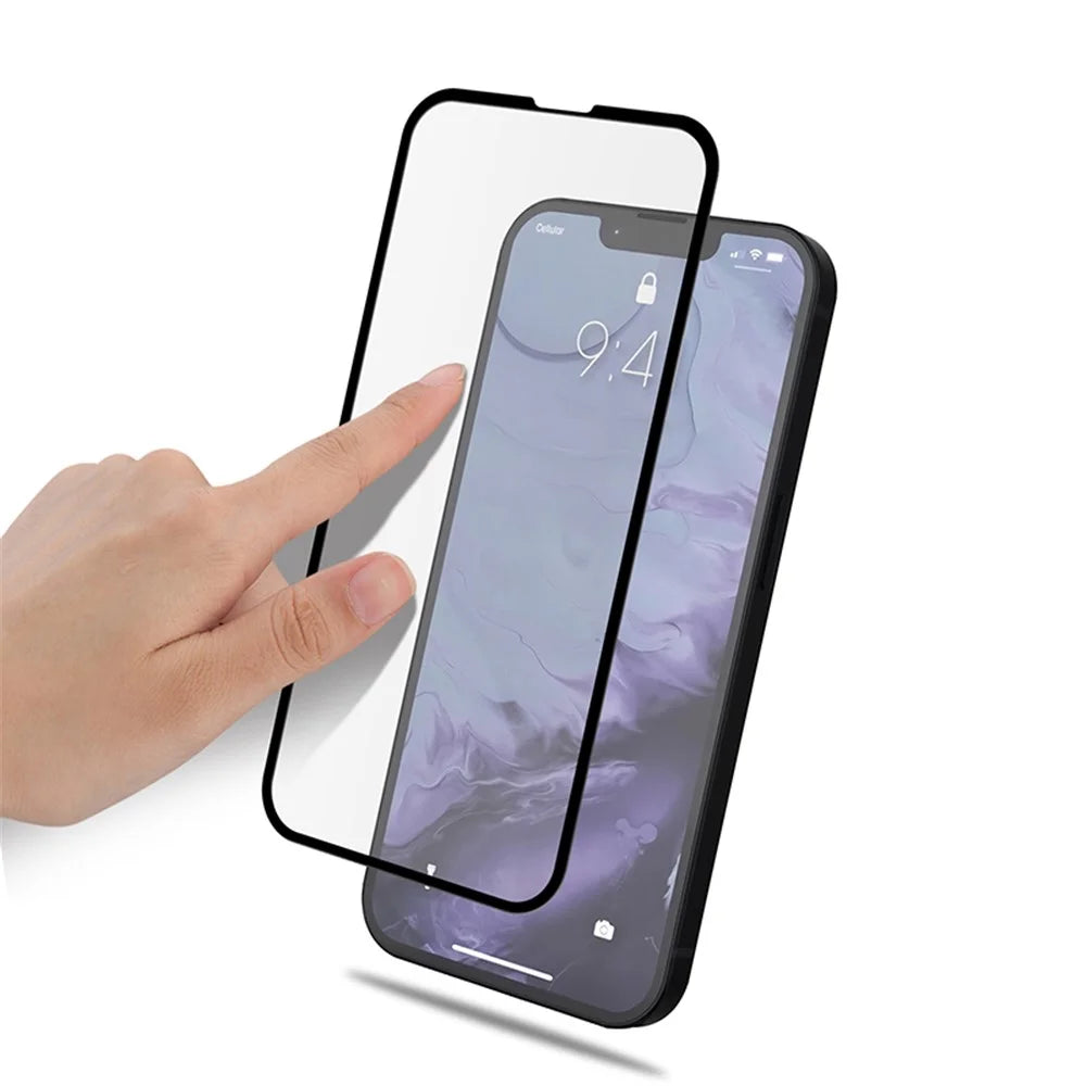 MOCOLO for iPhone 13 / 13 Pro / 14 Cold Carving 3D Curved Tempered Glass Film Full Size Full Glue HD Clear Screen Protector - 4