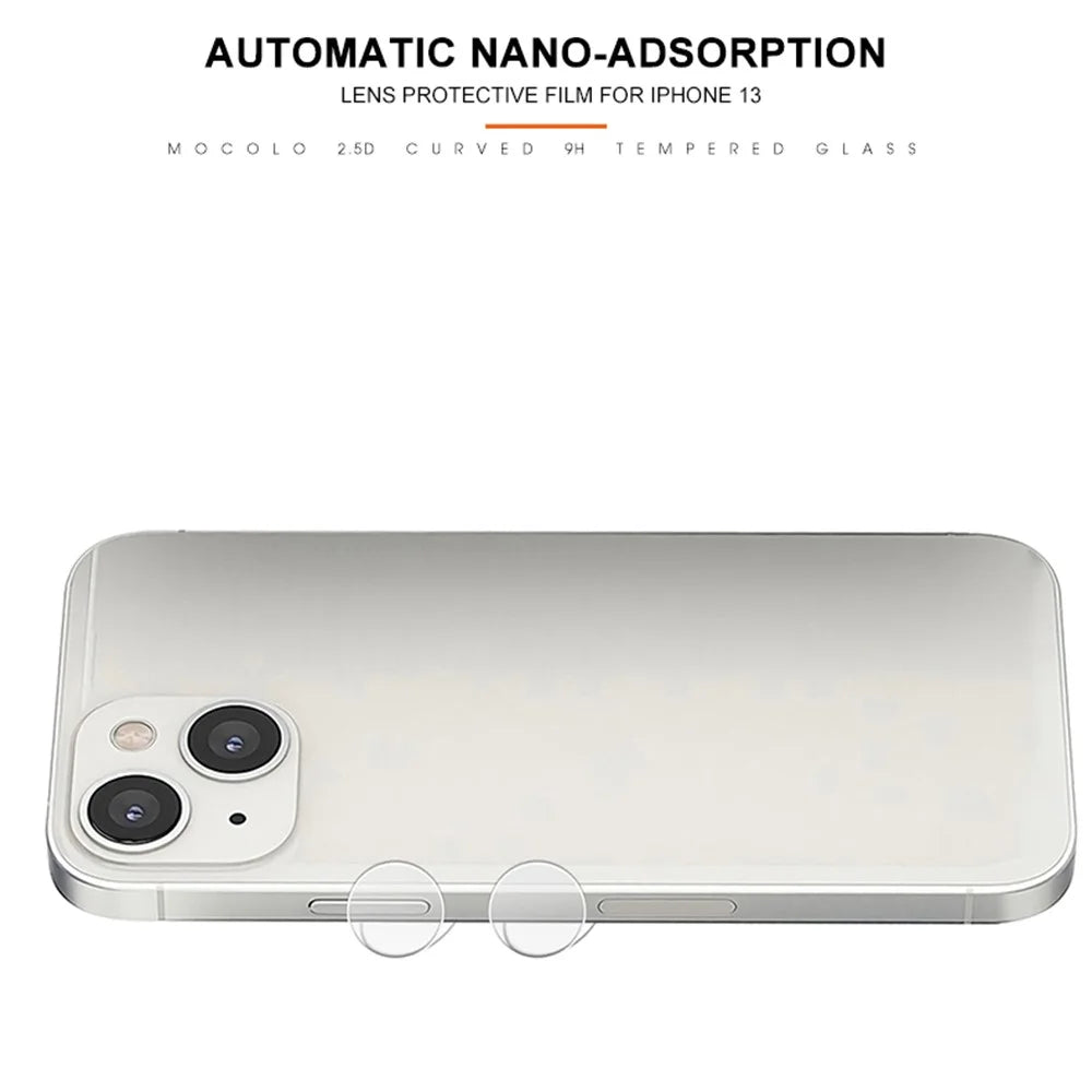 MOCOLO Ultra Clear Anti-Fingerprint Tempered Glass Camera Lens Protector Film for iPhone 13 6.1 inch - 2