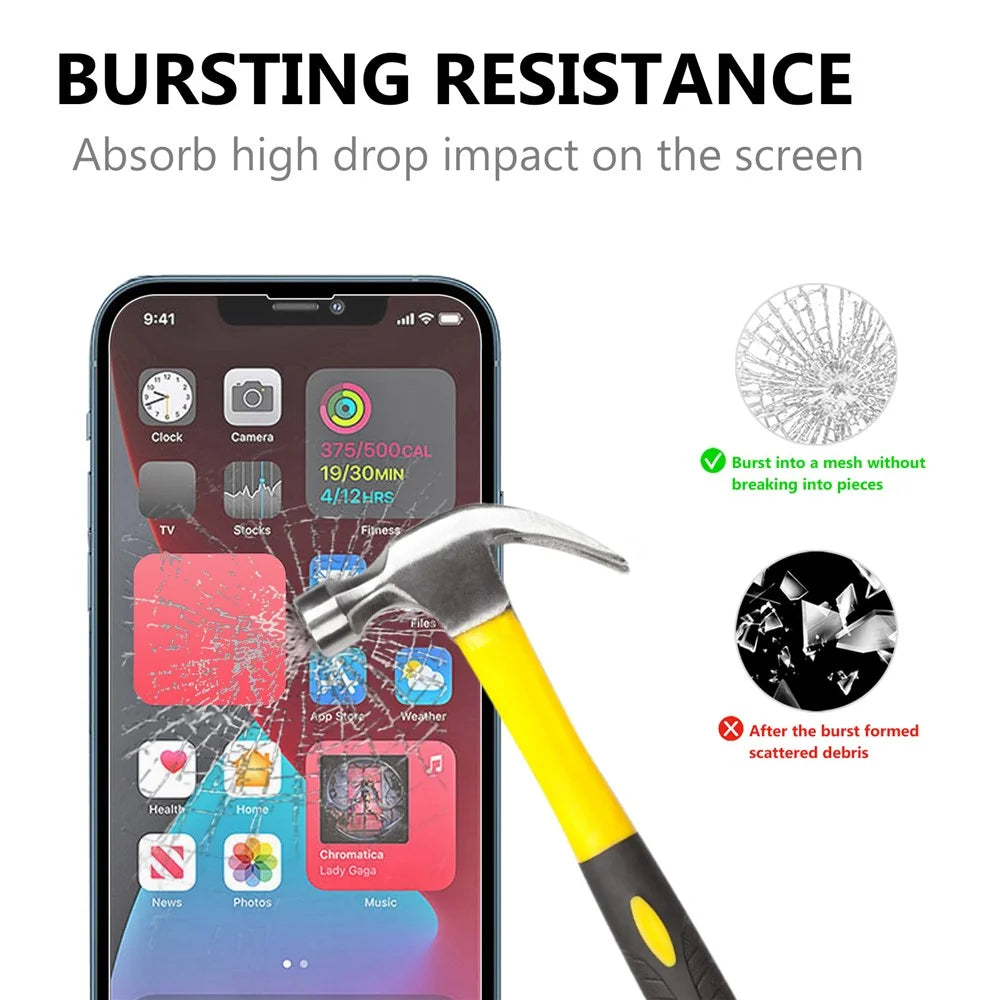 For iPhone 13 Pro Max / 14 Plus Tempered Glass Screen Protector HD Clear 2.5D Anti-Scratch Bubble Free Case Friendly Film - 2