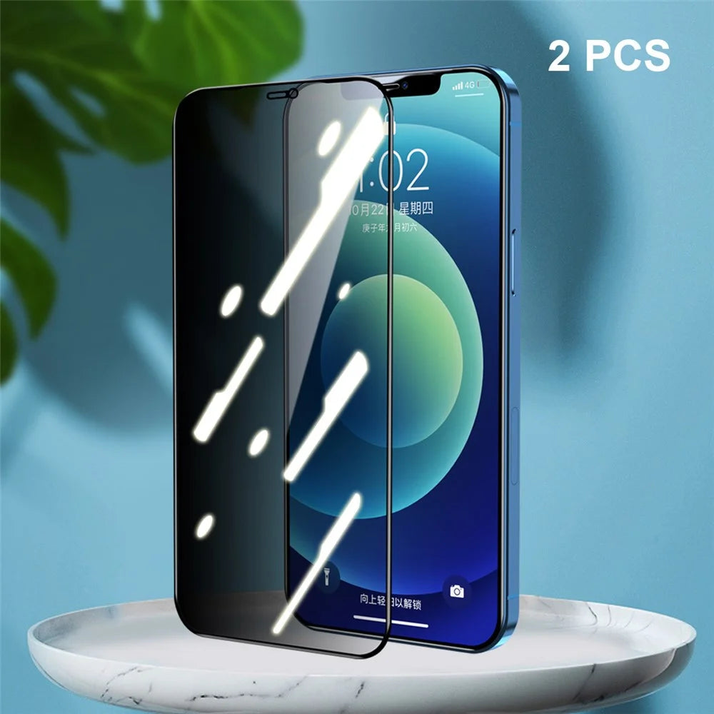 ENKAY HAT PRINCE 2Pcs Anti-glare 28° Anti-spy Tempered Glass Explosion-proof Full Screen Coverage Protector Film for iPhone 12 Pro Max 6.7 inch - 2