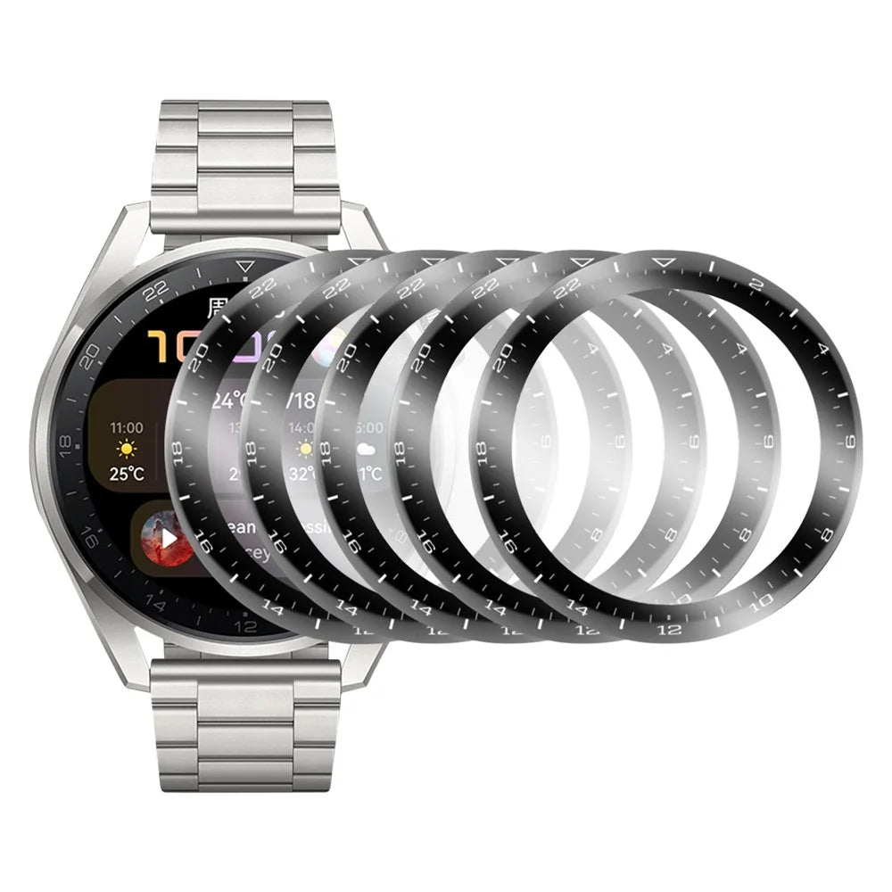 ENKAY HAT PRINCE [5PCS] 3D Curved Soft PC Edge + PMMA Full Size Tempered Glass Screen Protector Films for Huawei Watch 3 Pro 48mm - 1