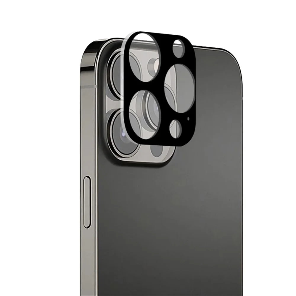 MOCOLO Silk Printing Ultra Clear Camera Lens Protector for iPhone 13 Pro / 13 Pro Max Tempered Glass Lens Screen Protector - Black - 1