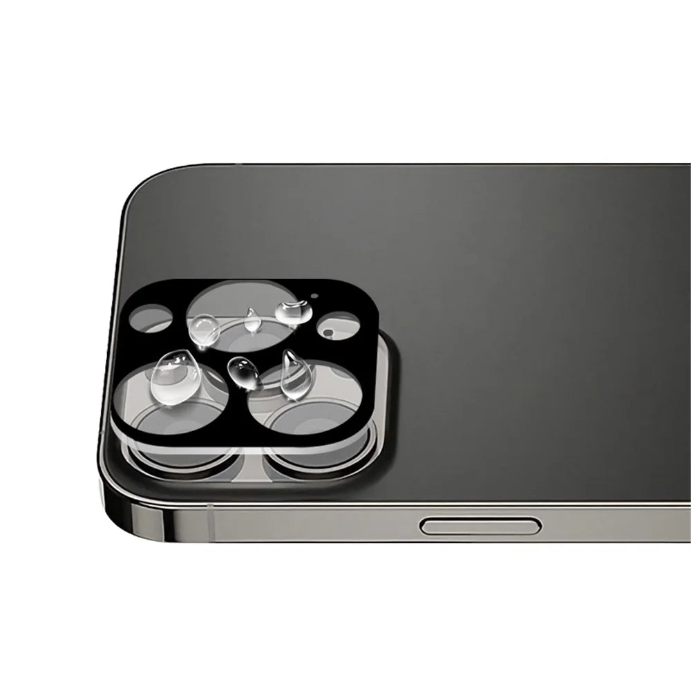 MOCOLO Silk Printing Camera Lens Film for iPhone 13 Pro Max 6.7 inch, 9H Hardness Precise Cutout Tempered Glass Camera Lens Protector - Black - 3