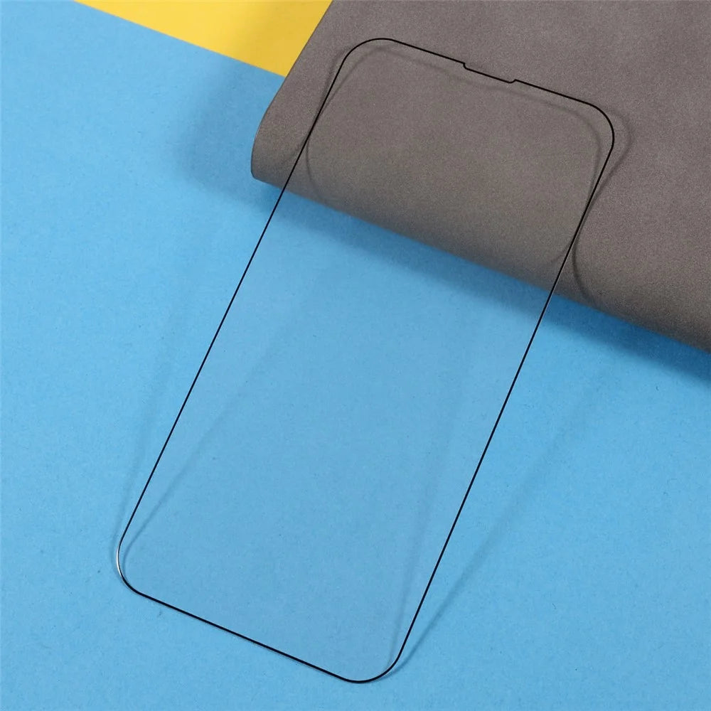 For iPhone 13 / 13 Pro / 14 Anti-Scratch  Screen Protector Full Covering Full Glue Silk Printing Tempered Glass Film - 2