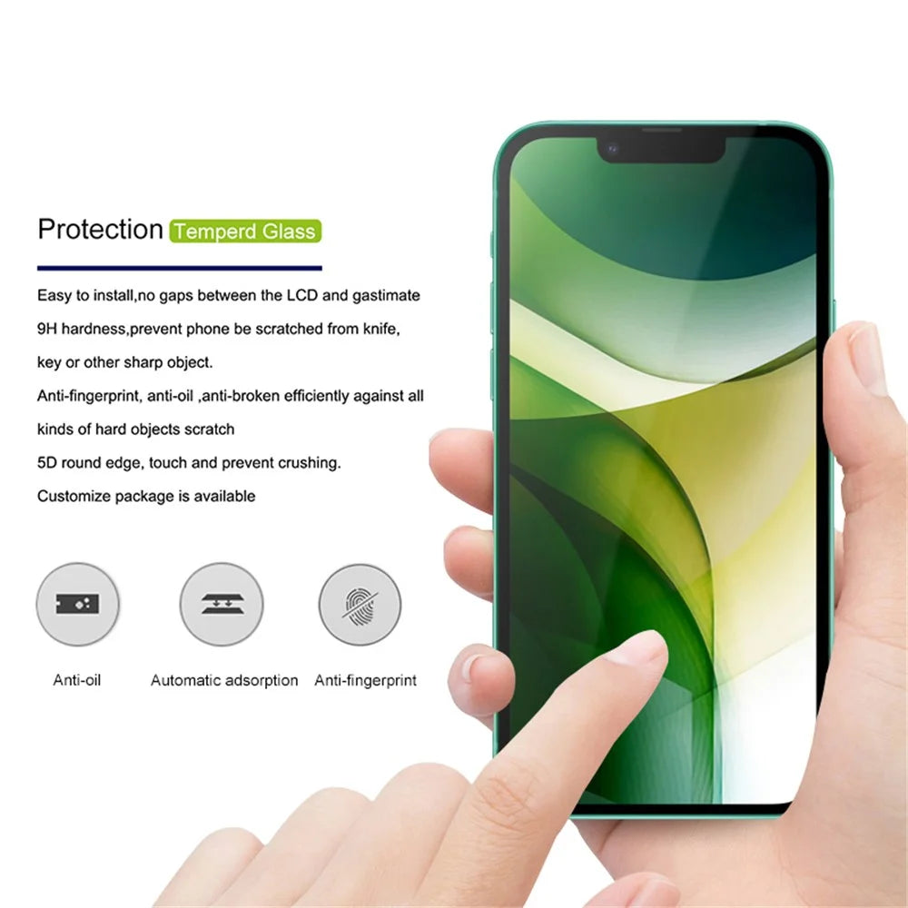 MOCOLO Fingerprints-Free HD Ultra Clear Tempered Glass Full Glue Screen Protector for iPhone 13 mini 5.4 inch - 2