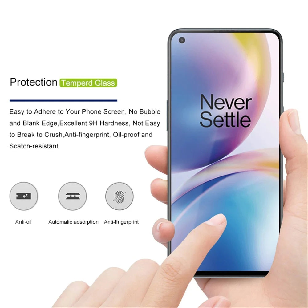 MOCOLO for OnePlus Nord / Nord 2 5G  / Nord 2T / Nord CE 5G Full Screen Full Glue Silk Printing Tempered Glass Film 9H Hardness HD Scratch Resistant Screen Protector - Black - 6