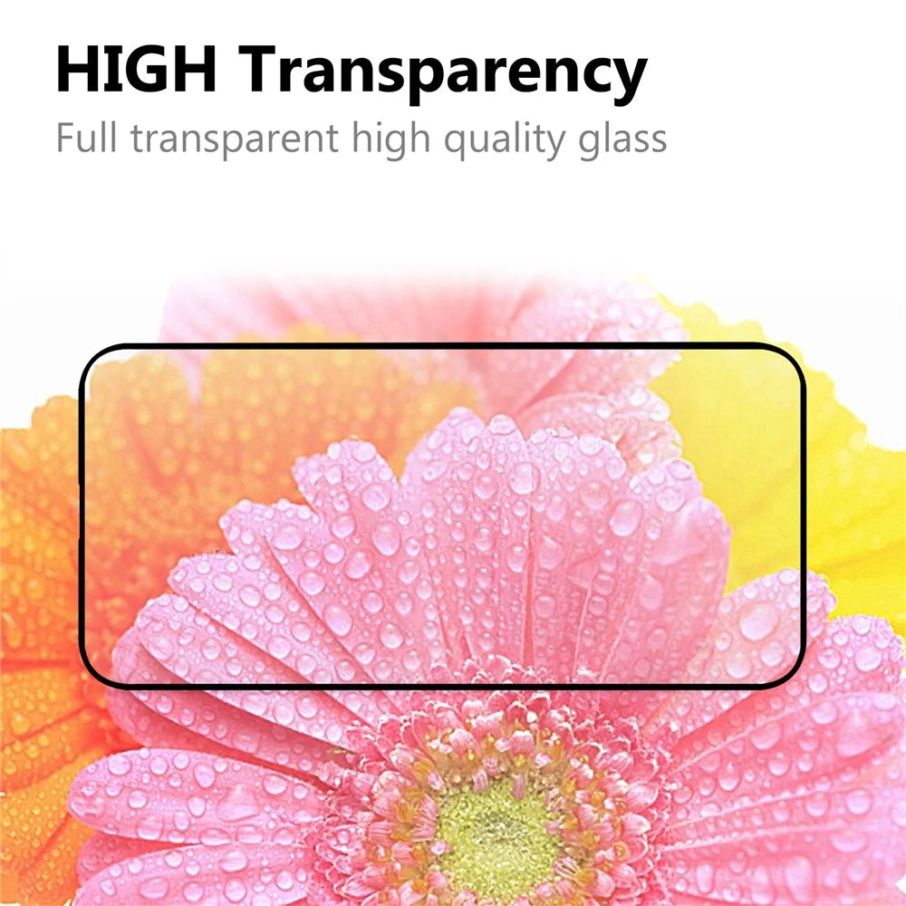 Full Glue Ultra Clear Tempered Glass Screen Protector with Black Edges for iPhone 13 / 13 Pro / 14 - 4
