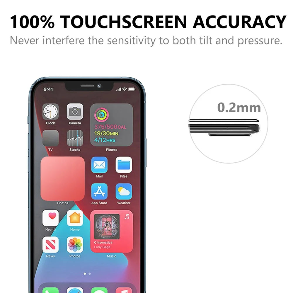 Full Glue Ultra Clear Tempered Glass Screen Protector with Black Edges for iPhone 13 / 13 Pro / 14 - 5