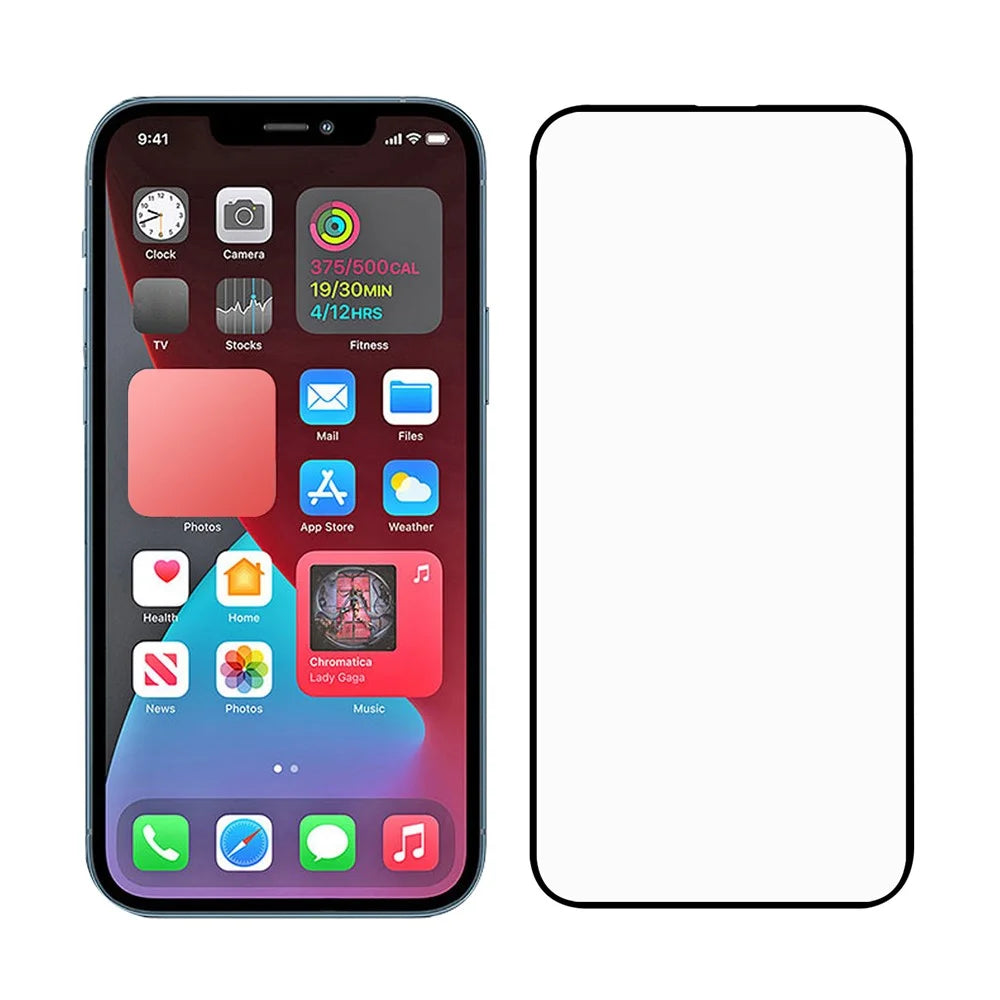 Full Glue Ultra Clear Tempered Glass Screen Protector with Black Edges for iPhone 13 / 13 Pro / 14 - 6