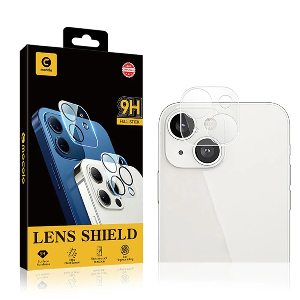 MOCOLO for iPhone 13 mini 5.4 inch Camera Lens Protector 9H Hardness Precise Cutout Tempered Glass Silk Printing Lens Film - Transparent - 6