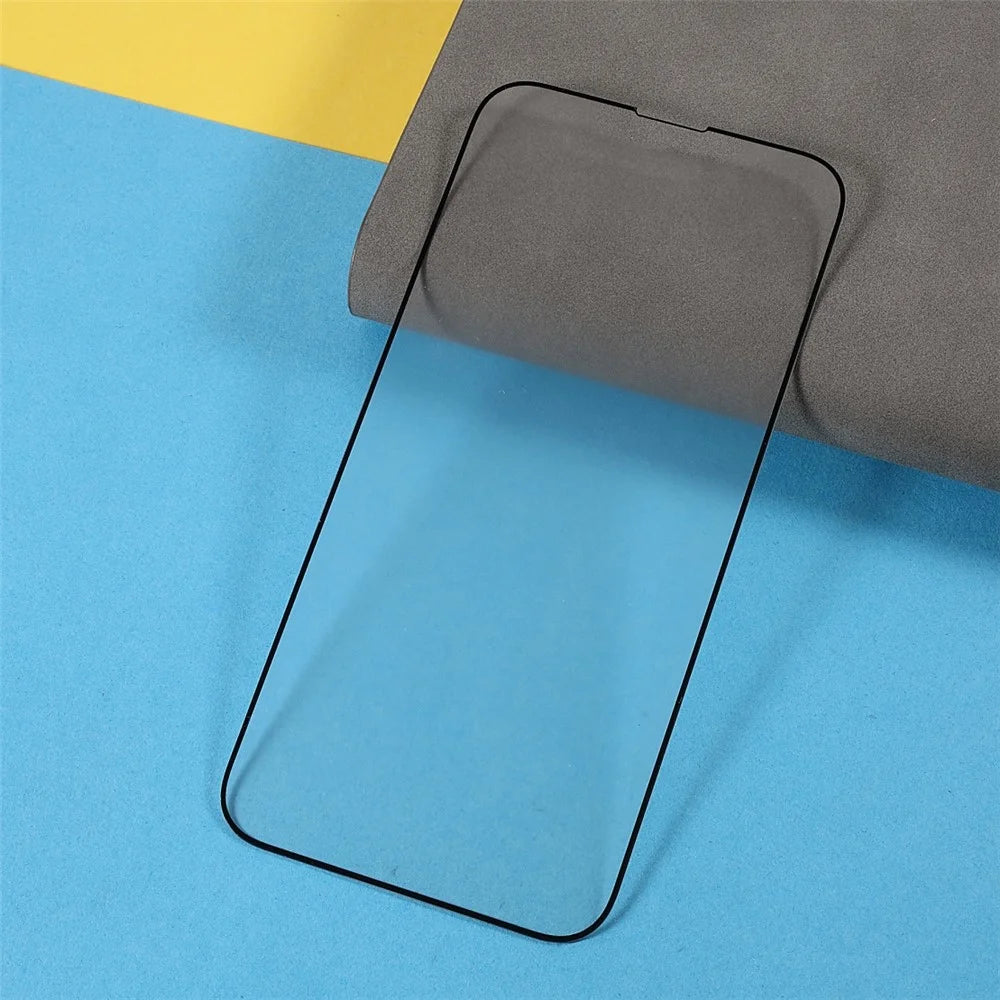 Full Glue Matte Silk Printing Tempered Glass Anti-fingerprint Full Screen Protector Film for iPhone 13 / 13 Pro / 14 / 14 - 7