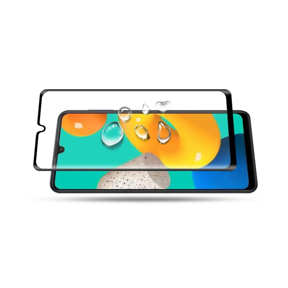 MOCOLO 9H Anti-Scratch HD Clear Full Coverage Full Glue Silk Printing Tempered Glass Screen Protector for Samsung Galaxy M32 (Global Version) - Black - 4