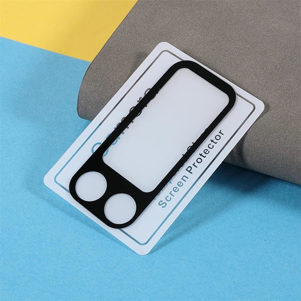 Silk Printing Anti-scratch Tempered Glass Camera Lens Guard Films Protector for Samsung Galaxy Z Flip3 5G - Black - 3