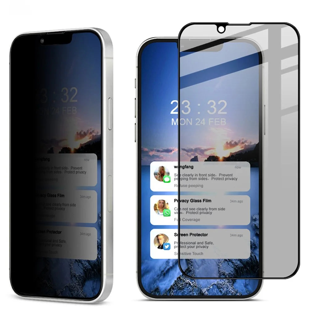 IMAK Anti-Spy 9H Hardness Anti-Peep Full Coverage Tempered Glass Screen Protector for iPhone 13 Pro Max / 14 Plus - 1