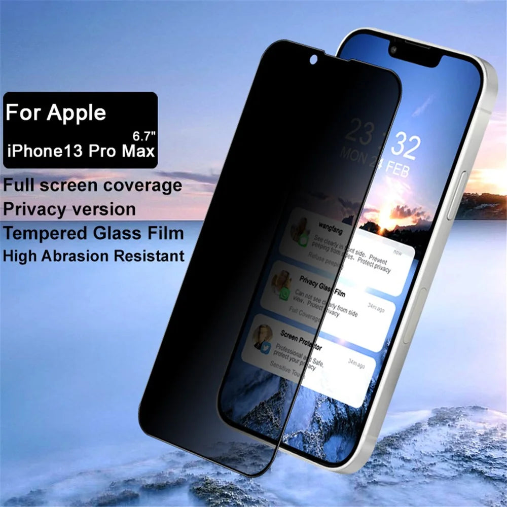 IMAK Anti-Spy 9H Hardness Anti-Peep Full Coverage Tempered Glass Screen Protector for iPhone 13 Pro Max / 14 Plus - 3