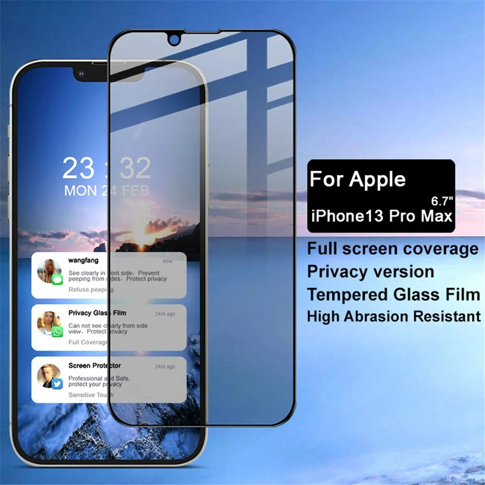 IMAK Anti-Spy 9H Hardness Anti-Peep Full Coverage Tempered Glass Screen Protector for iPhone 13 Pro Max / 14 Plus - 4