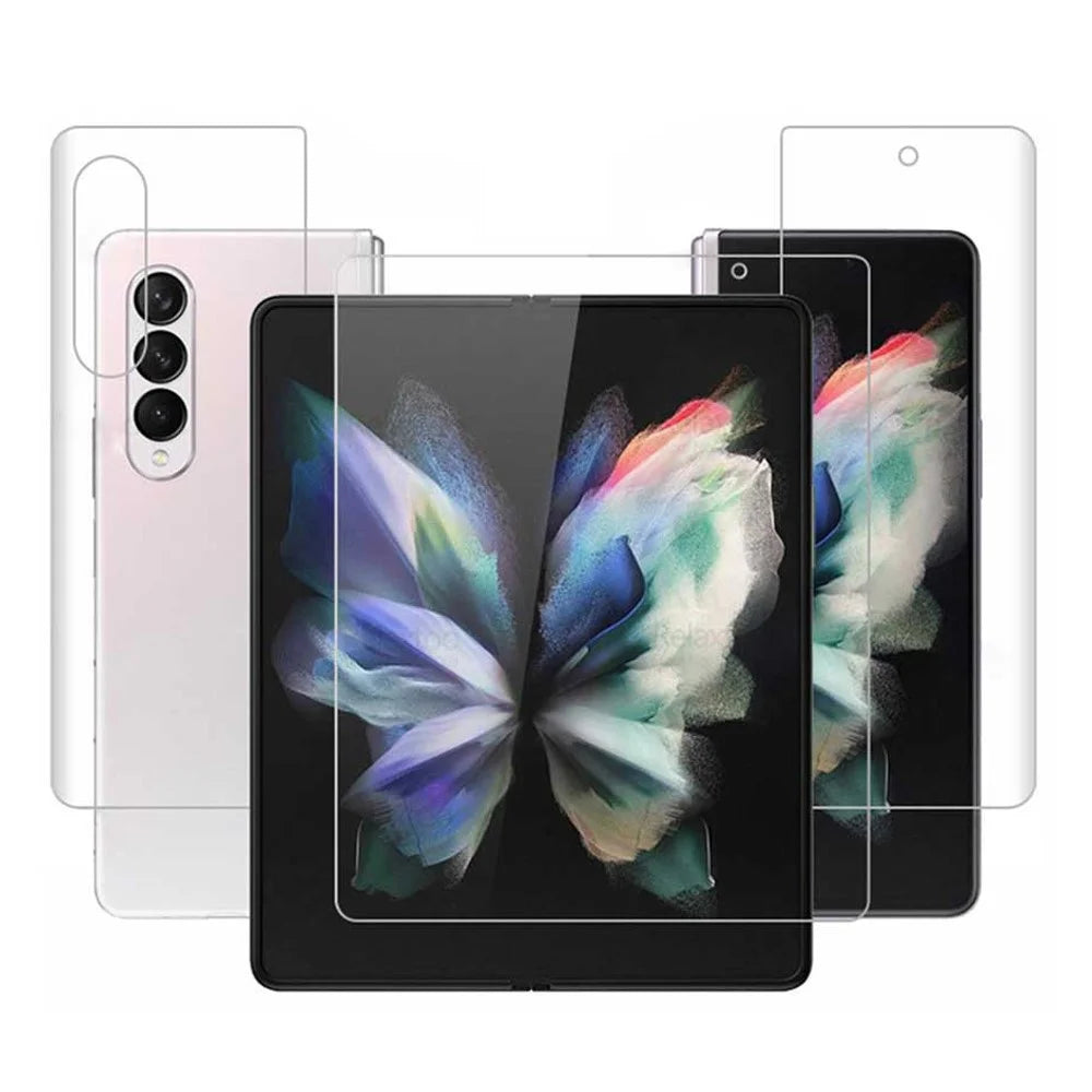 For Samsung Galaxy Z Fold3 5G Hydrogel Screen Protector HD Ultra Clear Full Coverage Soft TPU + PET Anti-Scratch Film - 1