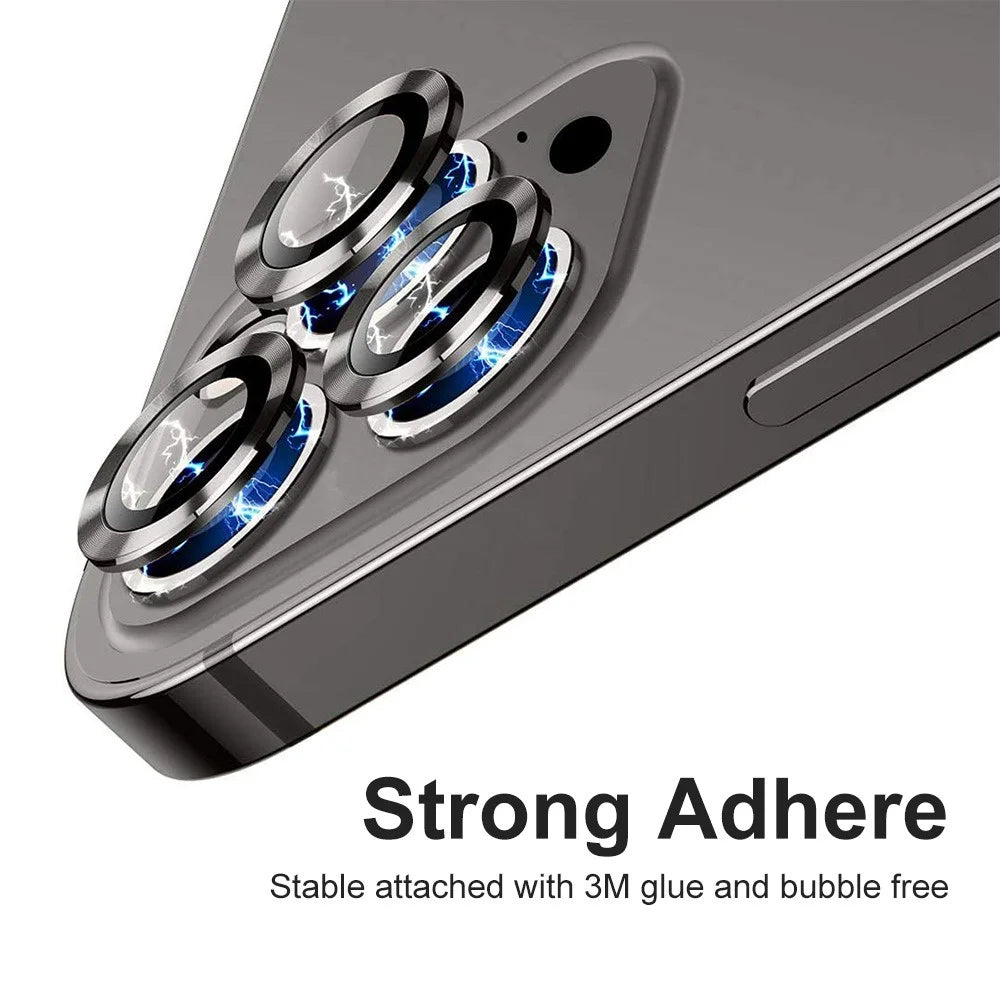 ENKAY HAT PRINCE HD Clear 9H Tempered Glass Aluminum Alloy Rear Camera Lens Ring Cover Protector (3Pcs / Group) for iPhone 13 Pro / 13 Pro Max - Graphite - 2