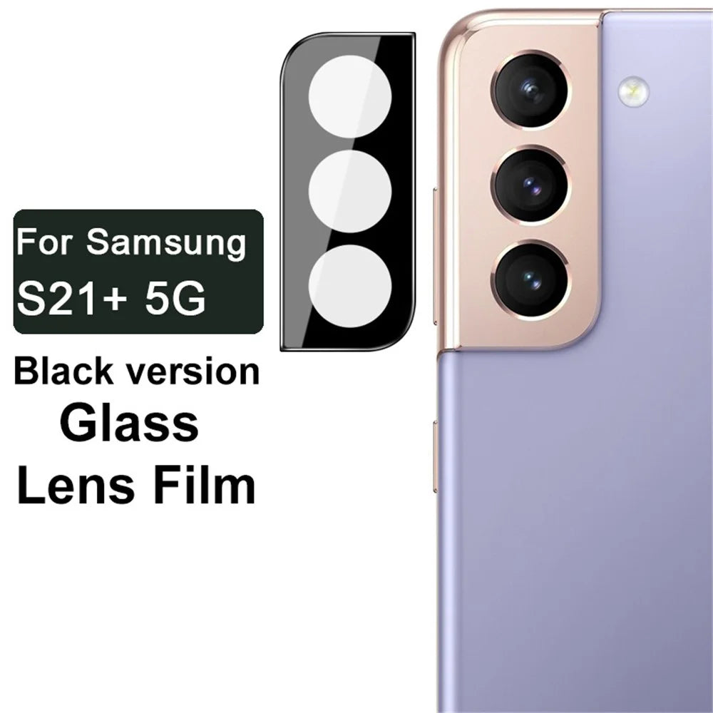 IMAK Anti-scratch Tempered Glass Camera Lens Protector Film (Black Version) for Samsung Galaxy S21+ 5G - 4