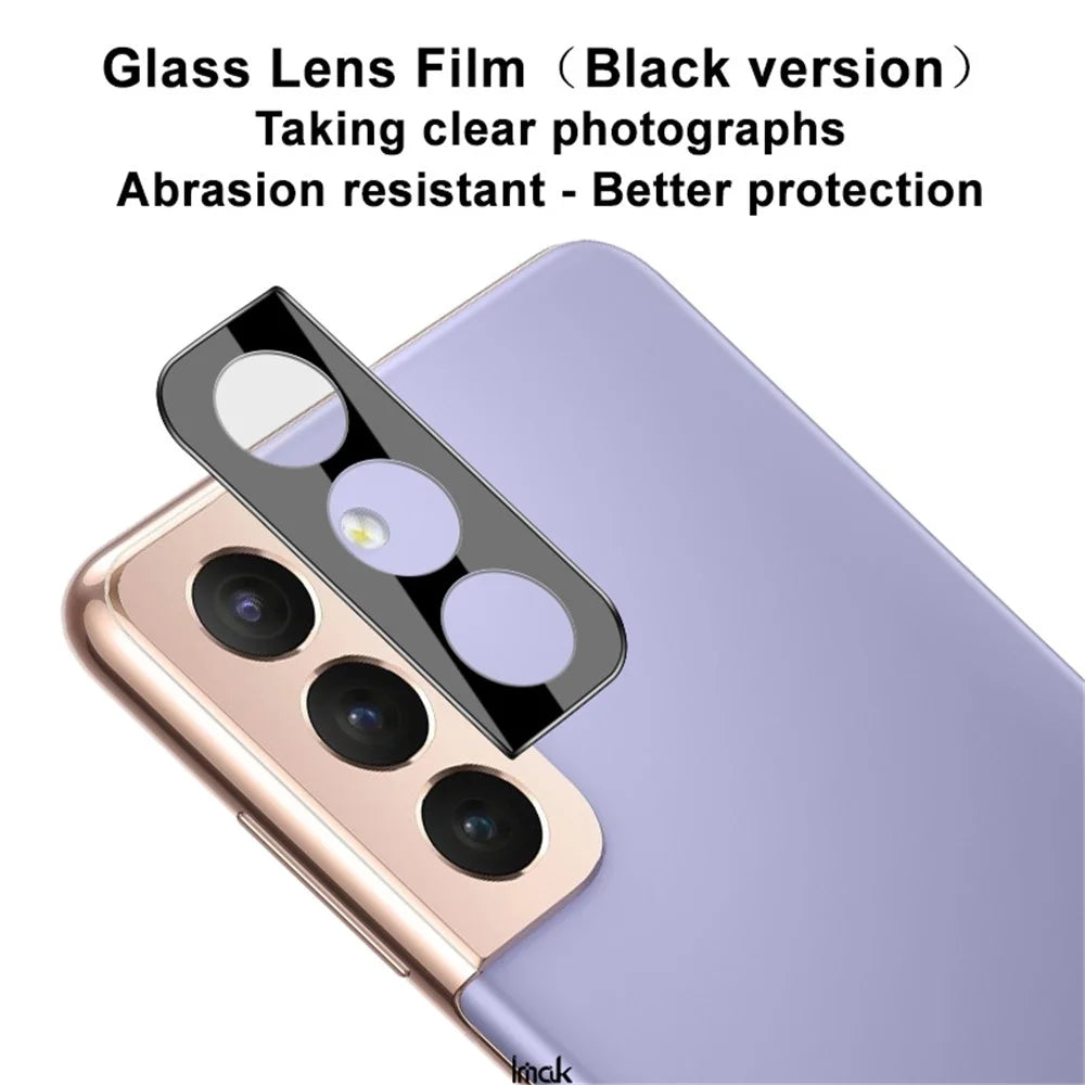IMAK Anti-scratch Tempered Glass Camera Lens Protector Film (Black Version) for Samsung Galaxy S21+ 5G - 5