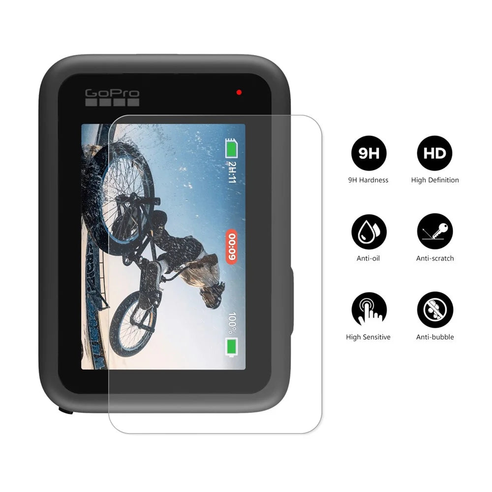 ENKAY HAT PRINCE 2Pcs/Set Anti-Scratch HD Tempered Glass Screen Protector + Tempered Glass Lens Protector + Tempered Glass Front LCD Display Film for GoPro Hero 10 - 2