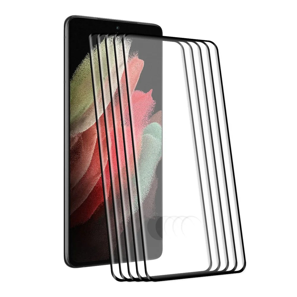 ENKAY HAT PRINCE 5Pcs/Set 0.26mm Full Coverage Full Glue 9H Hardness HD Clear 3D Curved Edge Hot Bending Tempered Glass Screen Protector for Samsung Galaxy S21 Ultra 5G (Support for Fingerprint Unlocking) - 1