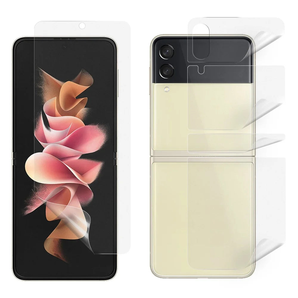 1 Set Matte Anti-fingerprint Complete Covering PET Screen Protector Film for Samsung Galaxy Z Flip3 5G - 1