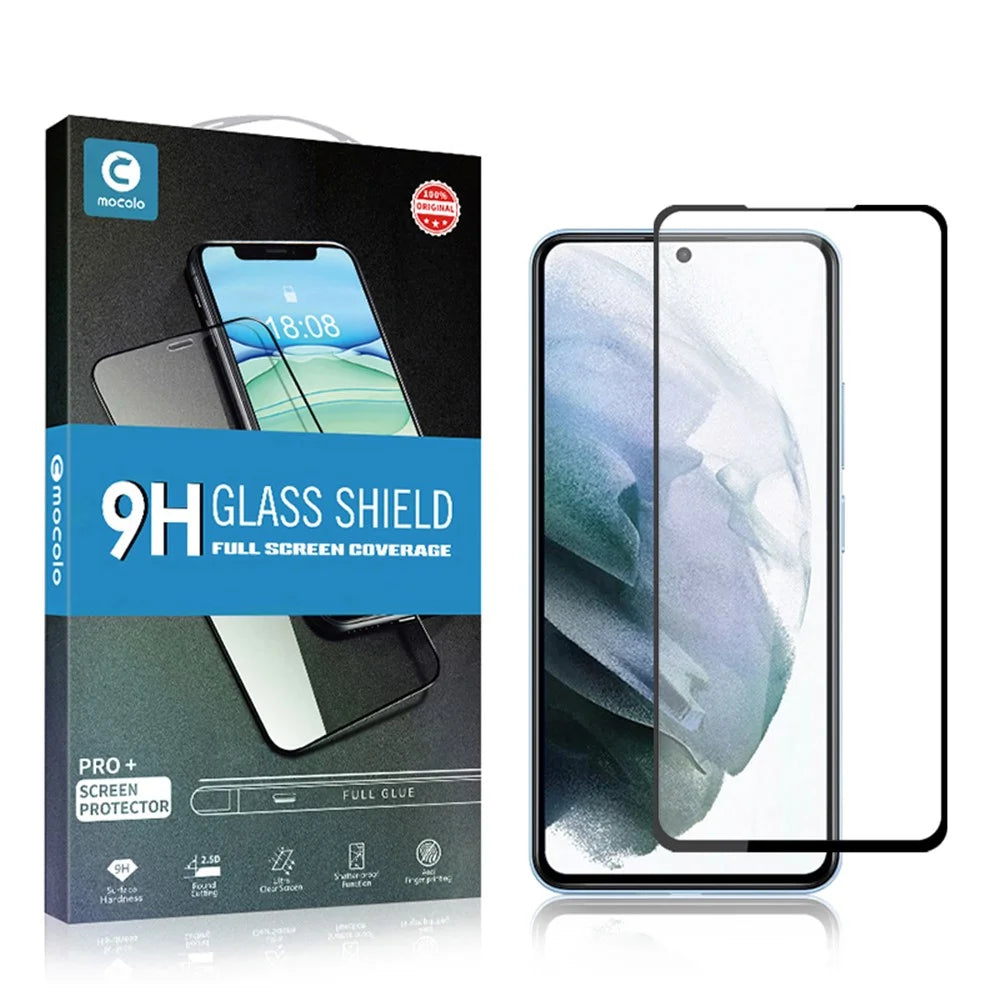 MOCOLO High Definition Full Cover Full Glue Silk Printing Double Defense Tempered Glass Screen Film for Samsung Galaxy S22+ 5G / S23+ - Black - 5