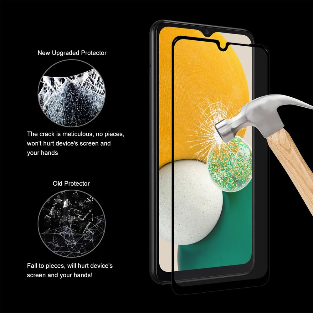 HAT PRINCE 2Pcs/Set Explosion-proof Anti-fingerprint HD Clear Full Glue 0.26mm 2.5D Arc Edge 9H Tempered Glass Screen Protector for Samsung Galaxy A13 5G - 7