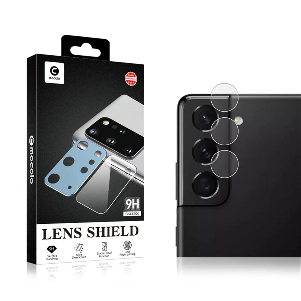 MOCOLO Anti-Oil Waterproof 9H Tempered Glass Back Camera Lens Protector for Samsung Galaxy S22 5G - Transparent - 2