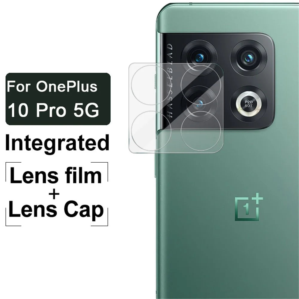 IMAK For OnePlus 10 Pro Anti-stains Ultra Thin HD Full Coverage Tempered Glass Camera Lens Film + Acrylic Lens Cap - 2