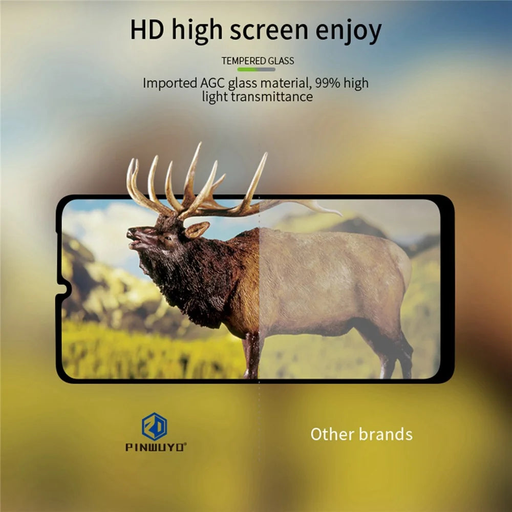 PINWUYO JK Tempered Glass Film Series-2 for Samsung Galaxy A23 5G (Global Version) / 4G Full Glue Full Covering Screen Protector Anti-burst Anti-oil HD Film - 3