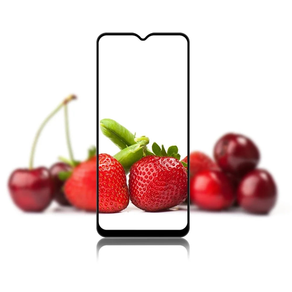 MOCOLO Complete Covering Screen Protector for Realme C31, Double Defense Full Glue Silk Printing Tempered Glass Clear Film - Black - 6