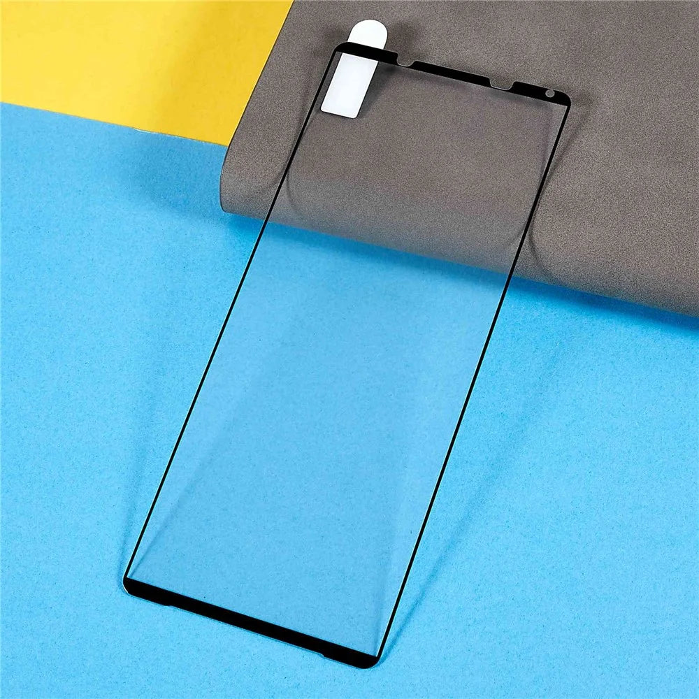 For Sony Xperia 1 IV Silk Printing Tempered Glass Film Full Covering Anti-dust Full Glue Phone Screen Protector - 3