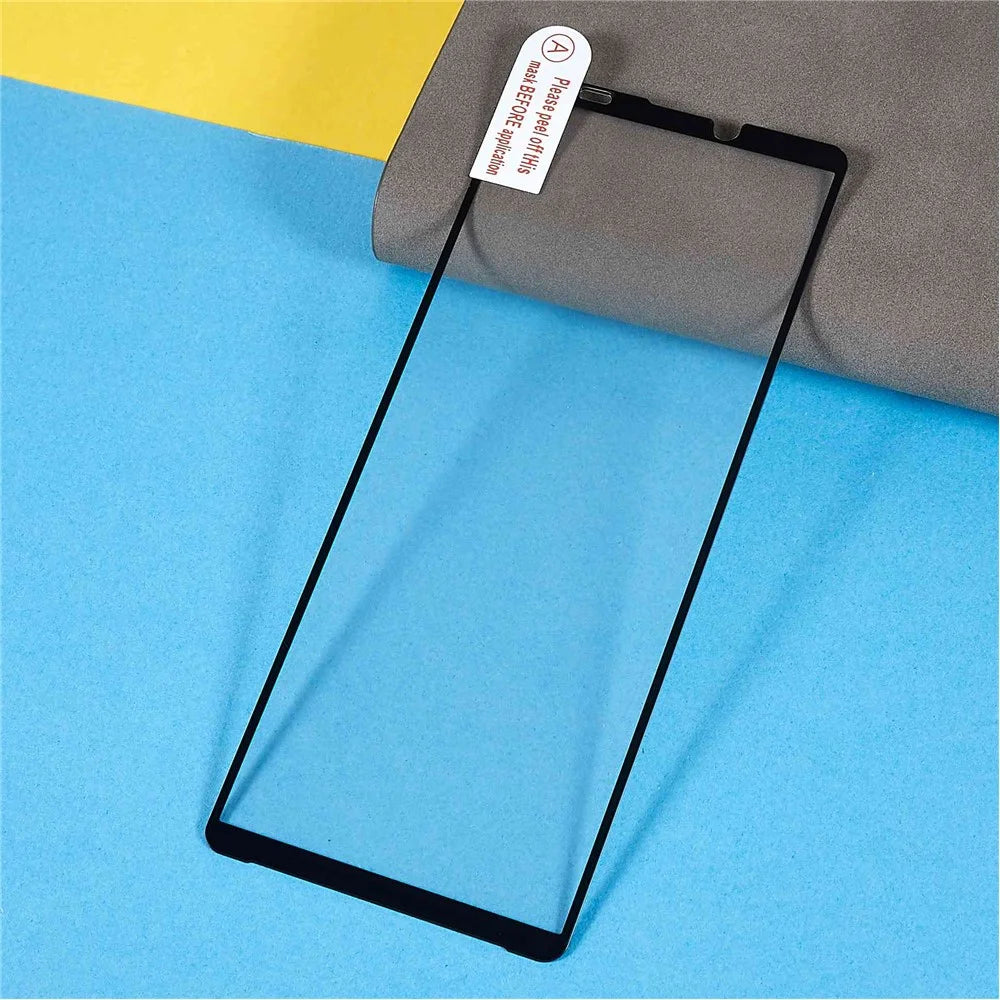 Phone Screen Film for Sony Xperia 10 IV, Full Covering Anti-dust Full Glue Silk Printing Tempered Glass Screen Protector - 6