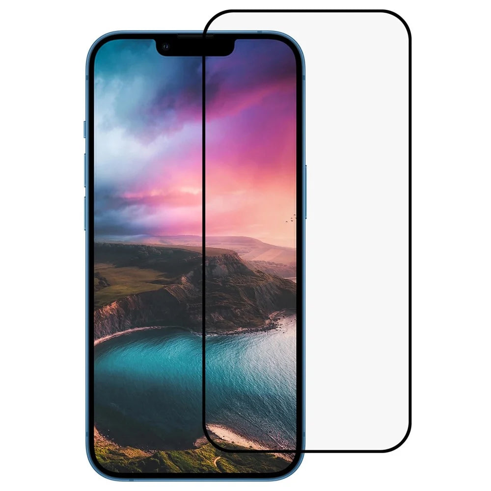RURIHAI Secondary Hardening 0.26mm Thick Full Screen Protector for iPhone 14 Pro 6.1 inch, Full Glue Ultra Clear Anti-explosion High Aluminum-silicon Glass Film - 1