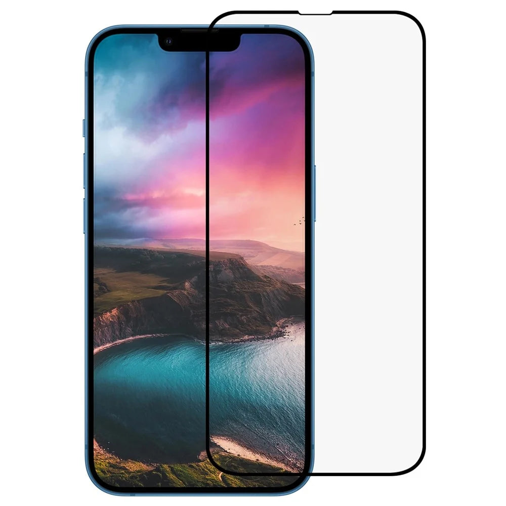 RURIHAI For iPhone 14 6.1 inch Secondary Hardening Full Glue 0.26mm Thick 2.5D Arc Edge Full Covering HD Anti-shock High Aluminum-silicon Glass Film - 1