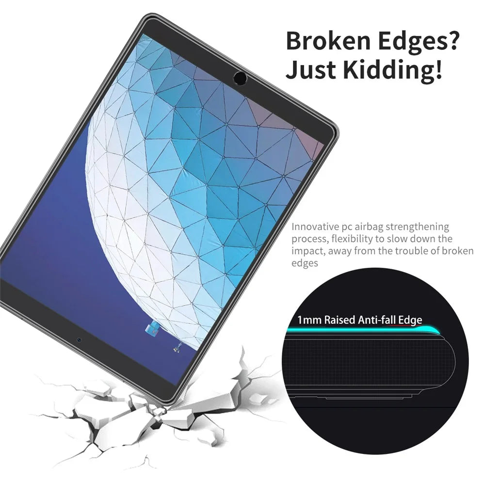 HAT PRINCE For iPad 9.7-inch (2018)/(2017)/iPad Air 2/(2013) Full Glue Full Size Airbag Tempered Glass Fingerprint-free Screen Protector - 2