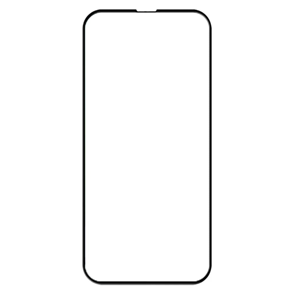 AMORUS Tempered Glass Full Screen Protector for iPhone 14 6.1 inch, Silk Printing Secondary Strengthening Full Glue Screen Cover Film - Black - 2