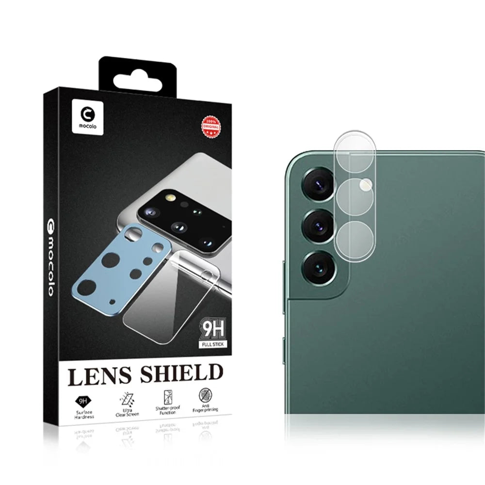 MOCOLO For Samsung Galaxy S23 Complete Covering Camera Lens Protector, Silk Printing HD Tempered Glass Lens Protective Film - Transparent - 5