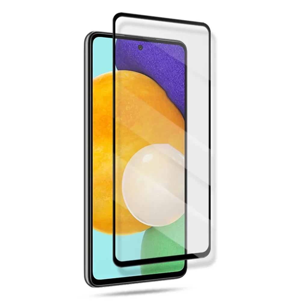 MOCOLO For Samsung Galaxy A54 5G Silk Printing HD Clear Anti-explosion Tempered Glass Film Secondary 9H Hardness Hardening Screen Protector - Black - 3