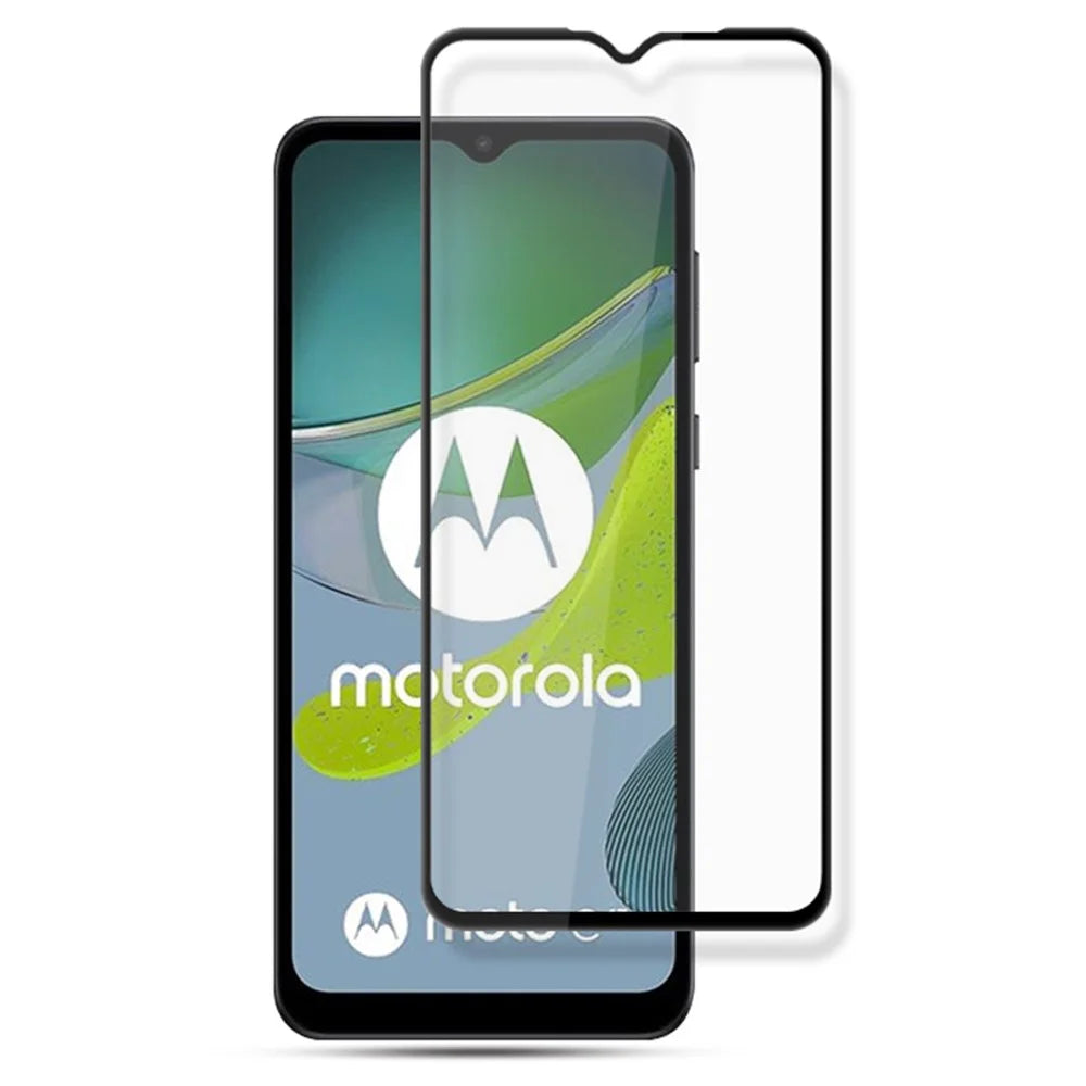 MOCOLO For Motorola Moto E13 4G (2023) Tempered Glass Full Screen Protector Secondary Hardening Silk Printing Anti-explosion Film - Black - 1