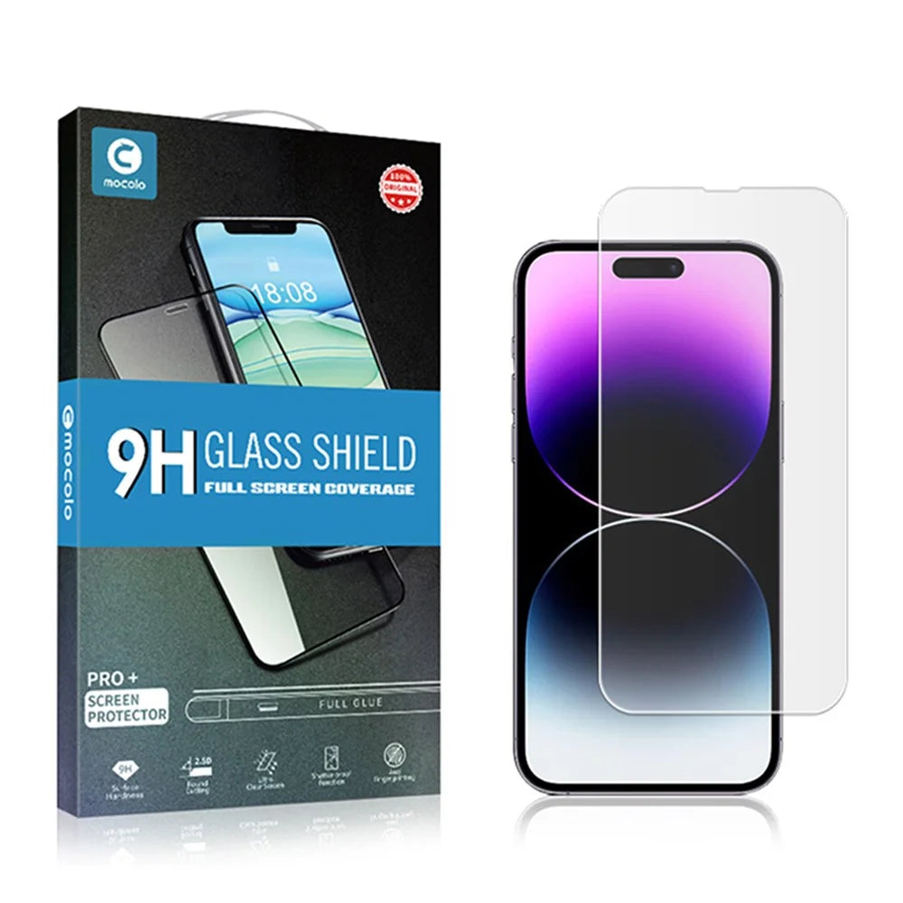 MOCOLO For iPhone 14 Pro Max Crystal Clear Phone Screen Protector Anti-Scratch Full Glue Tempered Glass Film - 6