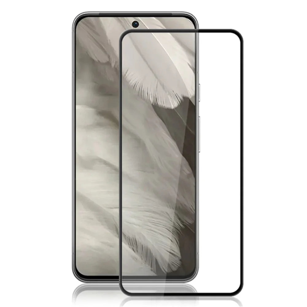 MOCOLO For Google Pixel 8 Tempered Glass Film Silk Printing Complete Covering Screen Protector - Black - 1