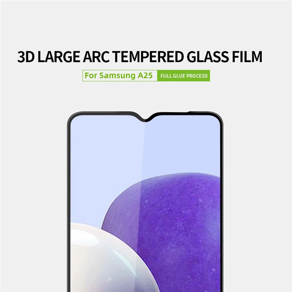 PINWUYO JK 3D Curved Tempered Glass Film-2 for Samsung Galaxy A25 5G (Global) (161.0 x 76.5 x 8.3mm) Full Glue Screen Protector - 3