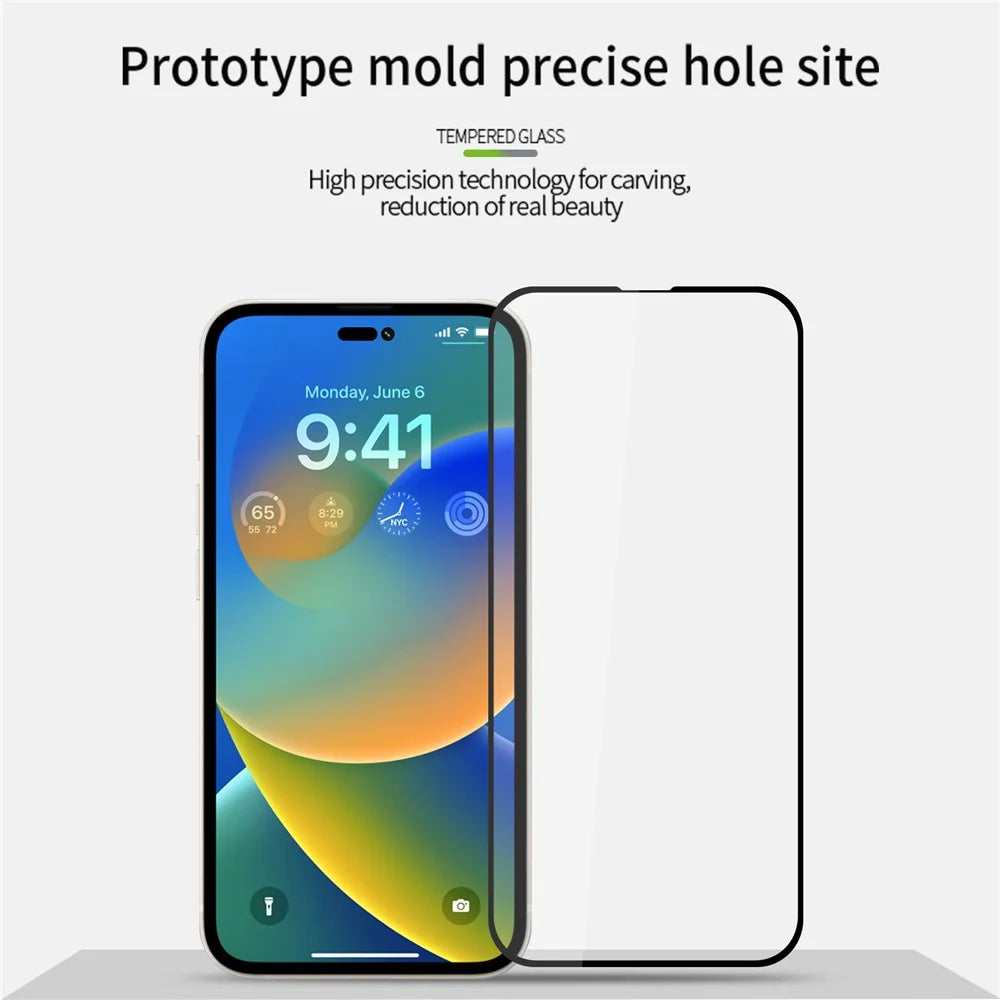 MOFI JK Tempered Glass Film Series-1 for iPhone 15 Full Screen Protector Full Glue High Aluminum-silicon Glass Film - 7