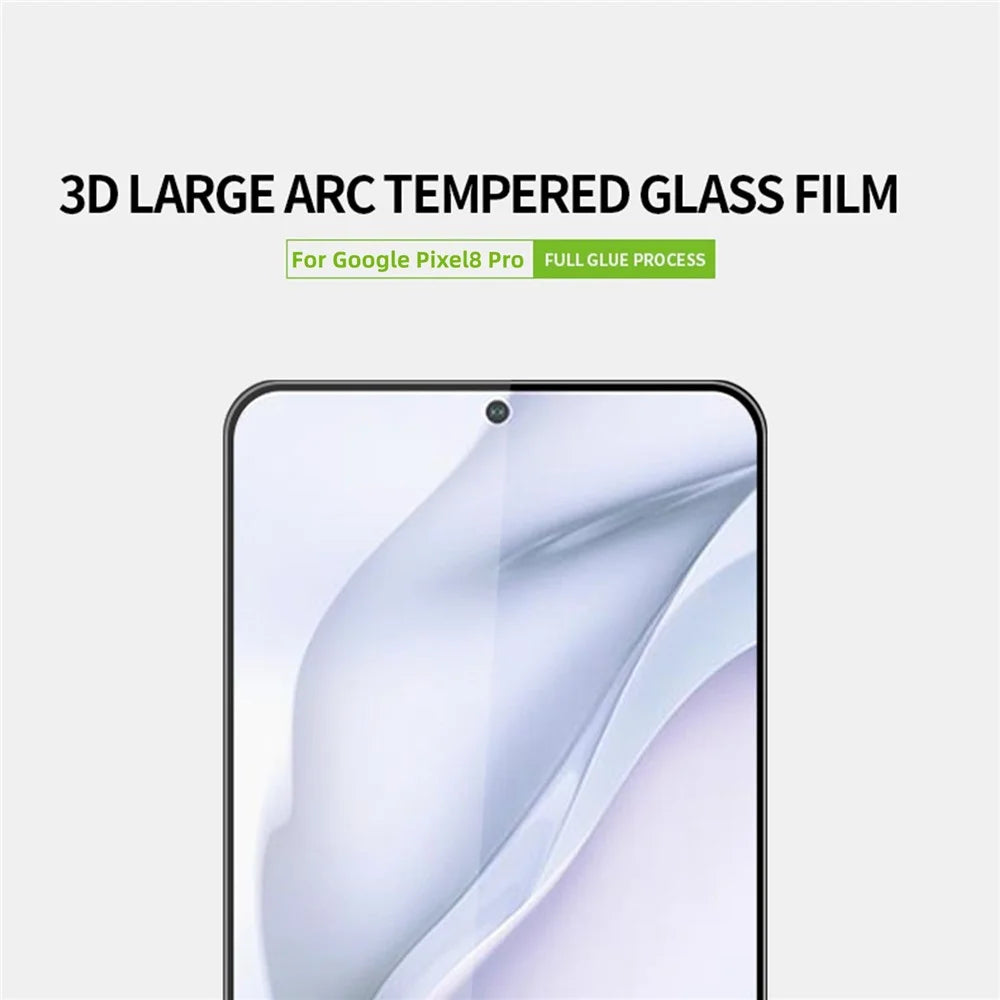 PINWUYO JK 3D Curved Tempered Glass Film-2 for Google Pixel 8 Pro Full Glue Screen Protector High Aluminum-silicon Glass Film - 3