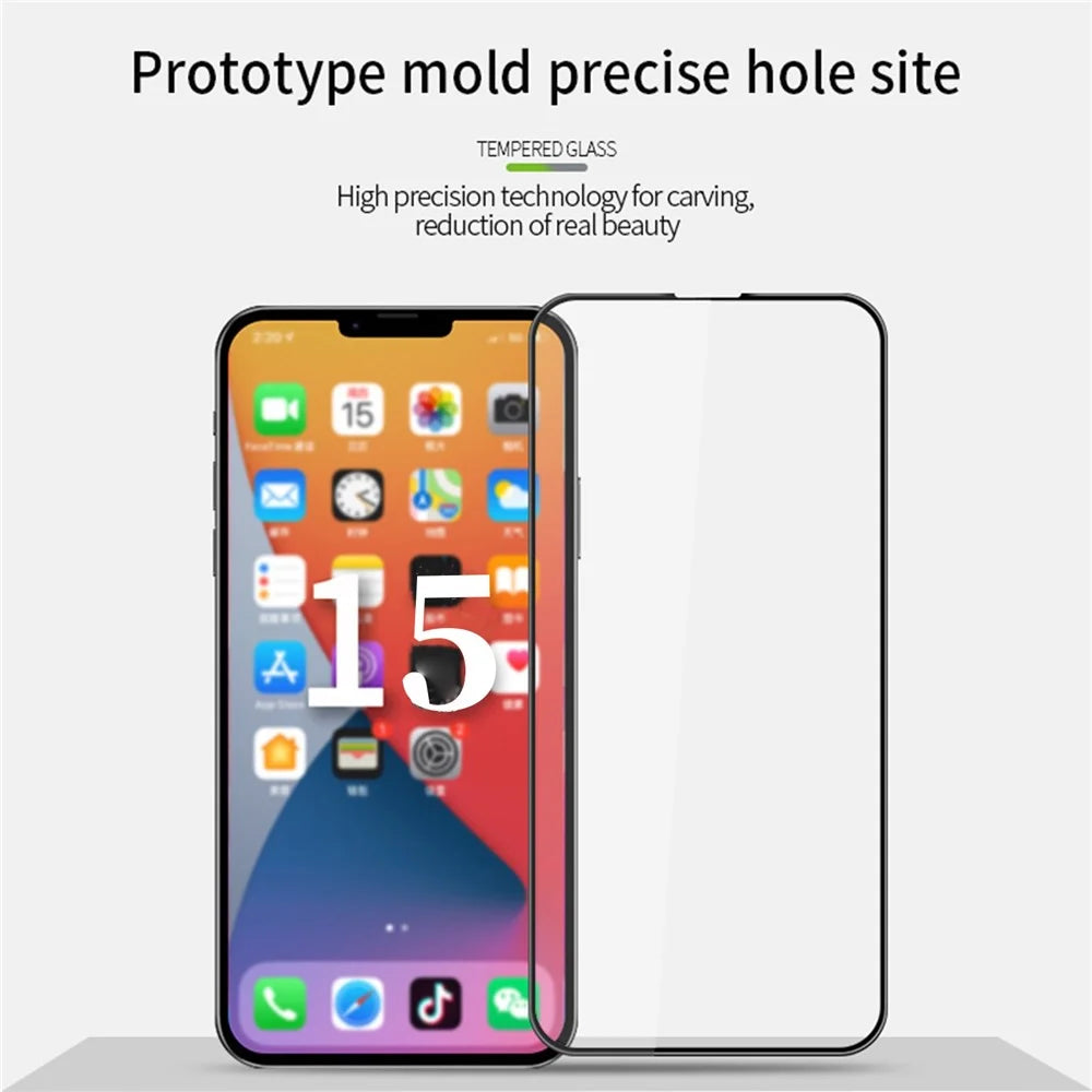 PINWUYO JK 3D Curved Tempered Glass Film-2 for iPhone 15 Pro High Aluminum-silicon Glass Full Glue Screen Protector - 7